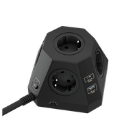Сетевой фильтр AGNI TP-VH4U5E-PD2-2m-black черный