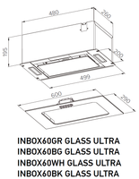 Exhaust hood fully built-in Meferi INBOX60BK GLASS ULTRA black