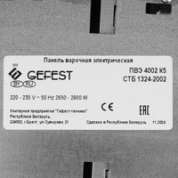 Электрическая варочная поверхность Gefest ПВЭ 4002 К5
