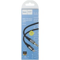 Кабель   Hoco USB Type-C - jack 3.5 мм черный