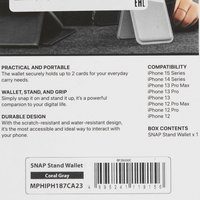 Кардхолдер SwitchEasy Snap Stand Wallet серый