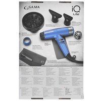 Фен GA.MA IQ LITE синий/серебристый