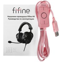 Проводные наушники Fifine H9  розовый 2023