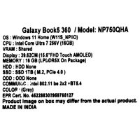 15.6" Ноутбук Samsung Galaxy Book5 360 NP750QHA серый