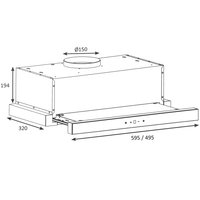 Вытяжка телескопическая DEXP TH50-SV0S черный/черный