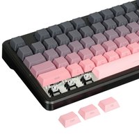 Клавиатура  проводная + беспроводная AULA F87 Pro цвет розовый