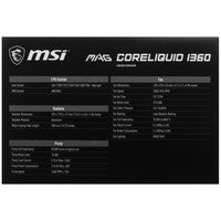 Система охлаждения MSI MAG CORELIQUID I360 черная