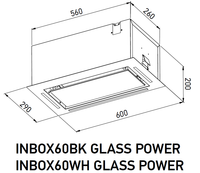 Вытяжка полновстраиваемая Meferi INBOX60WH GLASS POWER белый/белый
