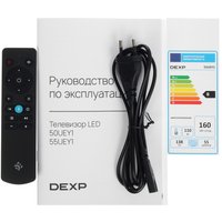 55" (138 см) Телевизор DEXP 55UEY1 черный