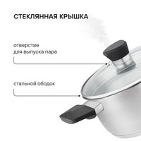 Кастрюля Rondell Strike Grey Ultra RDS-1948 2 л 18 см серый