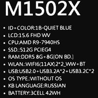 15.6" Ноутбук ASUS Vivobook M1502XA-BQ015 синий