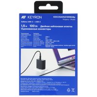 Cable KEYRON USB Type-C - USB Type-C black 1.5 m
