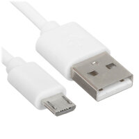 Кабель Aceline micro USB-B - USB Type-A белый 1 м