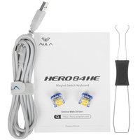 Клавиатура  проводная AULA HERO84 HE цвет розовый
