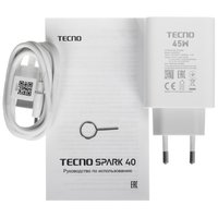 6.67" Smartphone Tecno SPARK 40 256 GB white