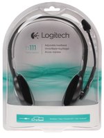 Проводные наушники Logitech H111  серый 2016