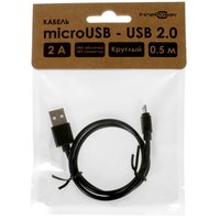 Кабель FinePower micro USB-B - USB Type-A черный 0.5 м