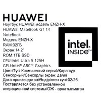 14.2" Ноутбук Huawei MateBook GT 14 ENZH-X серый