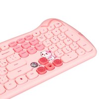 Клавиатура+мышь беспроводная   DEXP Pink Cats розовый