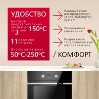 Электрический духовой шкаф Hansa BOES694003 черный