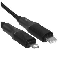 Кабель KEYRON Lightning 8-pin - USB Type-C серый 1.5 м