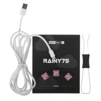 Клавиатура  проводная + беспроводная WOBKEY Rainy75 цвет розовый