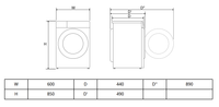 Стиральная машина LG F2Y1HS6W белый