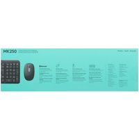 Клавиатура+мышь беспроводная   Logitech MK250 Compact черный
