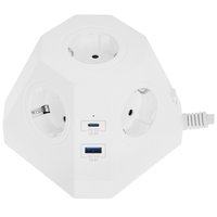 Сетевой фильтр AGNI TP-VH4U5E-PD2-2m-white белый