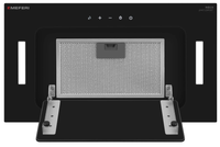 Exhaust hood fully built-in Meferi INBOX52BK GLASS COMFORT black/black
