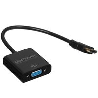 GoPower HDMI - VGA+Jack 3.5, 0.2 м
