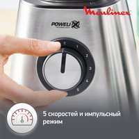 Блендер стационарный Moulinex Blendforce 2 LM439D10 серебристый