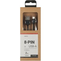 Кабель Aceline Lightning 8-pin - USB Type-A черный