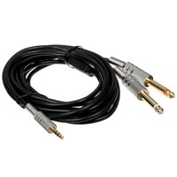 Кабель   DEXP jack 3.5 мм - jack 6.3 мм х2 шт. черный