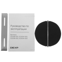 Вытяжка наклонная DEXP SC60W-650 белый/белый