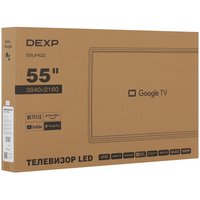 55" (139 см) Телевизор DEXP 55UHG2 черный
