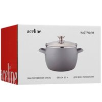 Кастрюля Aceline Celestia A3C53 5.3 л 22 см серый