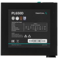 Блок питания DEEPCOOL PL650D [R-PL650D-FC0B-WDEU-V2] черный