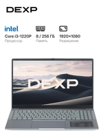 15.6" Ноутбук DEXP Aquilon C15-I3W500 серый