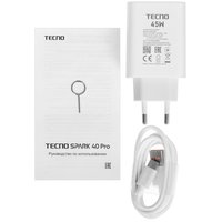 6.78" Смартфон Tecno SPARK 40 Pro 128 ГБ серый