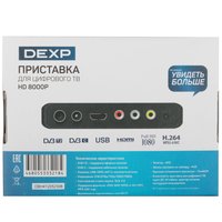 Приставка для цифрового ТВ DEXP HD 8000P черный