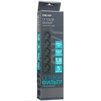 Сетевой фильтр DEXP Standard 518B черный