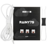 Клавиатура  проводная + беспроводная WOBKEY Rainy75 Pro цвет белый