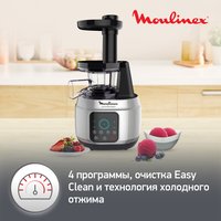 Соковыжималка электрическая Moulinex ZU420E10 серебристый