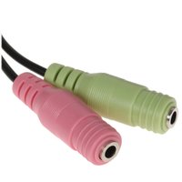 Cable   Aceline jack 3.5 mm - jack 3.5 mm x2 pcs. black