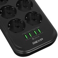 Сетевой фильтр DEXP SE6403 черный