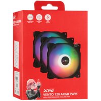Комплект вентиляторов ADATA XPG VENTO 120 ARGB PWM [VENTO120ARGBPWM3C-BKCWW] черный
