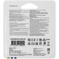 Карта памяти Apacer R100 microSDXC 64 ГБ [AP64GMCSX10UB-RA]