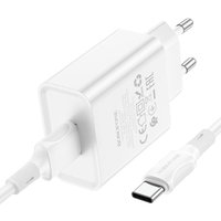 Сетевое зарядное устройство Borofone BA74A белый