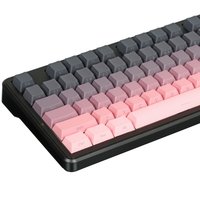 Клавиатура  проводная + беспроводная AULA F87 Pro цвет розовый